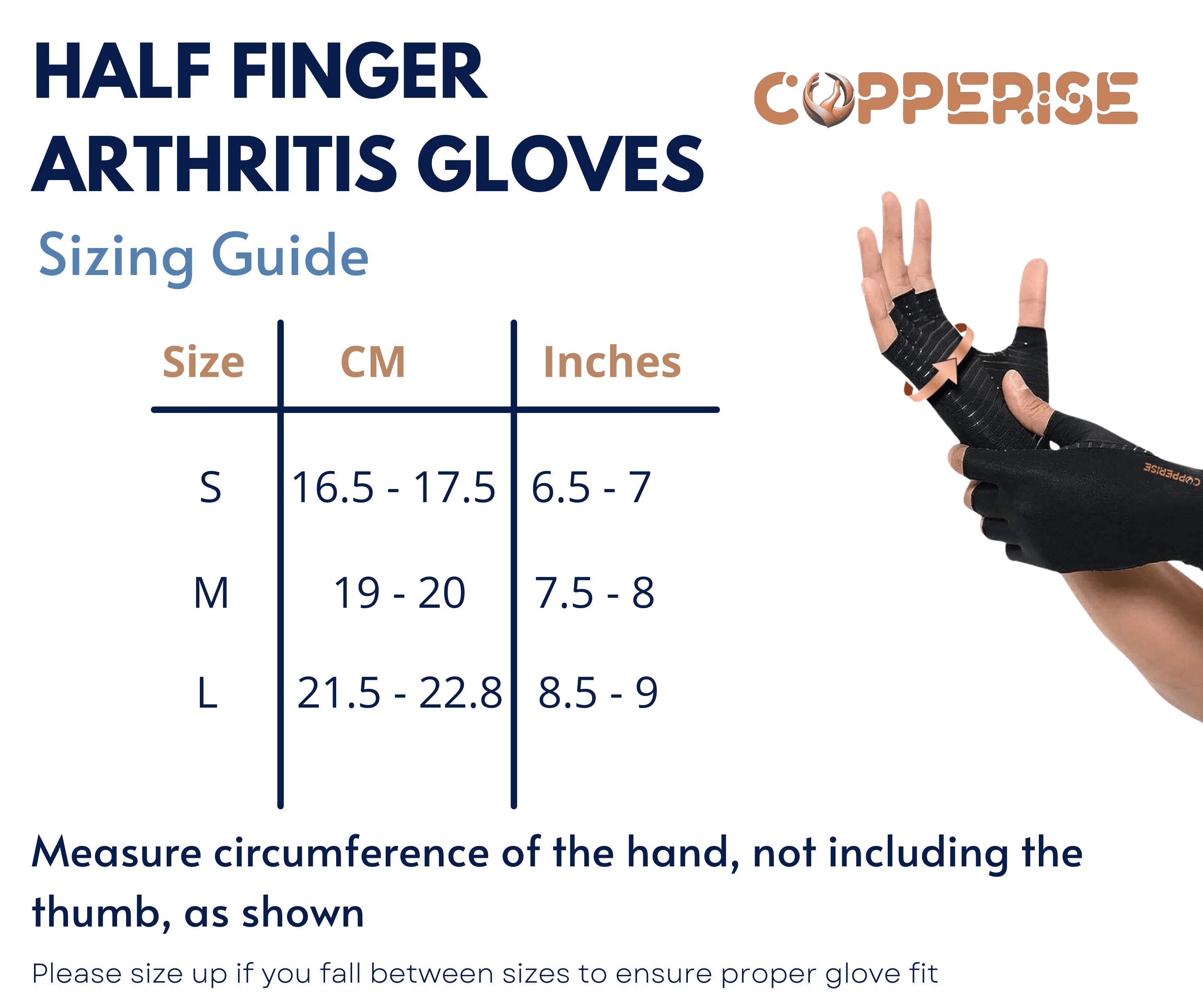 Copperise™ Half-finger Gloves